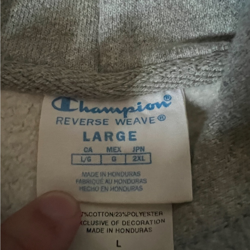 Mens Grey Champion Hoodie - Picture 3 of 3